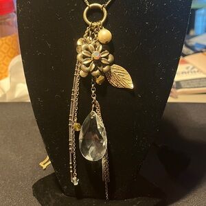 Necklace - BOHM - Charms and chains on a 14” chain - charm drop 7” long